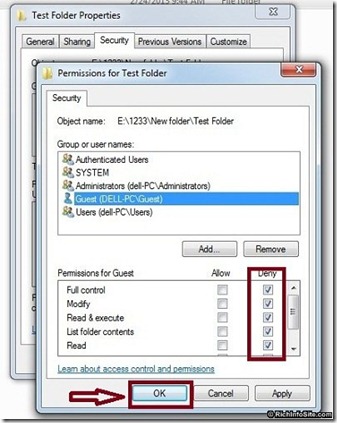 set permissions to an account set permissions to an account