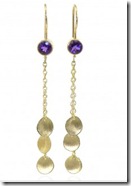 Amethyst and Gold Drop Earrings