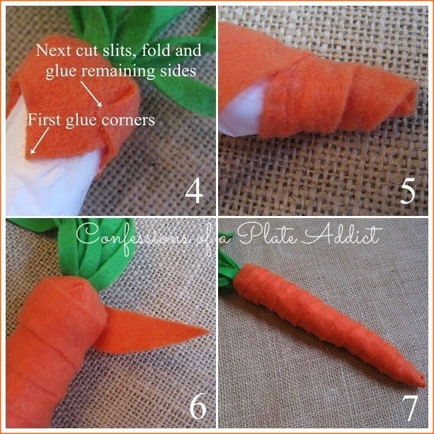 CONFESSIONS OF A PLATE ADDICT No-Sew Felt Carrots tutorial 2