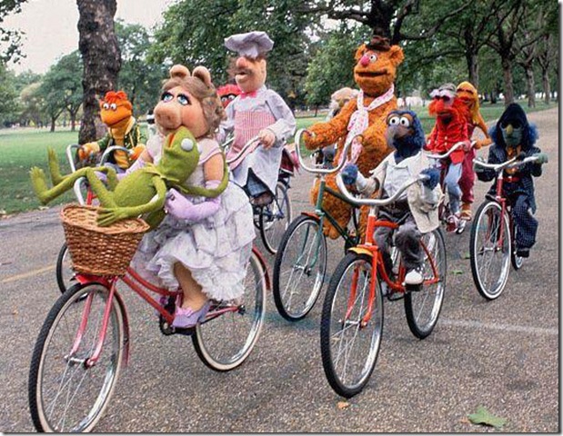 Muppets-Group-Bicycle-Ride