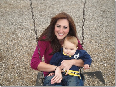 4.  Knox and Mommy in swing