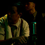 The Water Engine: An American Fable, by David Mamet. Directed by Brian Golden. October 28 - December 19. (l to r) Brian Stojak, Dan McArdle. Photo Credit: Amanda Clifford