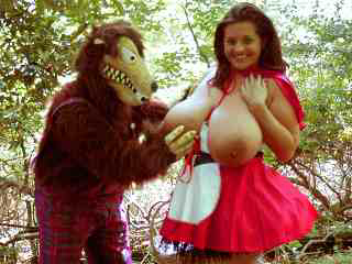 Marie moore in busty red riding hood.