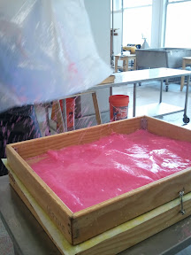 And then we pull the plastic out!  (It's quite hard to photograph, as you can imagine!)