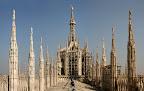 Top of Milan Cathedral panorama