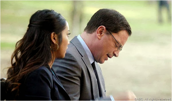 Brenda Song and Joshua Malina in SCANDAL.