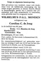 Monden, Wilhelmus F.G.L. Rouwadvertentie.jpg
