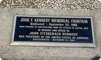 plaque for Kennedy memorial