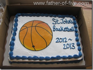 Basektball Banquent Cake #1