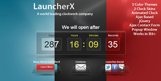 LauncherX - Countdown Template - Under Construction Specialty Pages