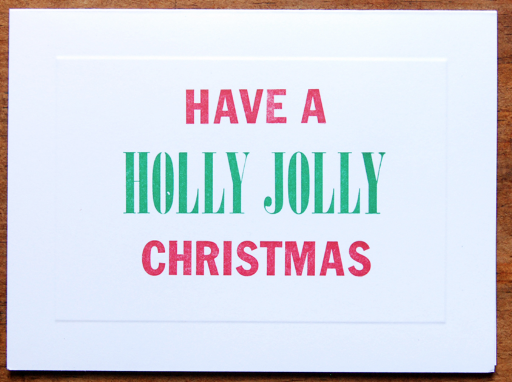 Spread some green and red cheer! Holly Jolly Card. Price upon request, Macon York, http://maconyork.com/.