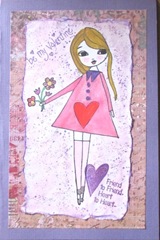 water color large girl w heart water color large girl w heart