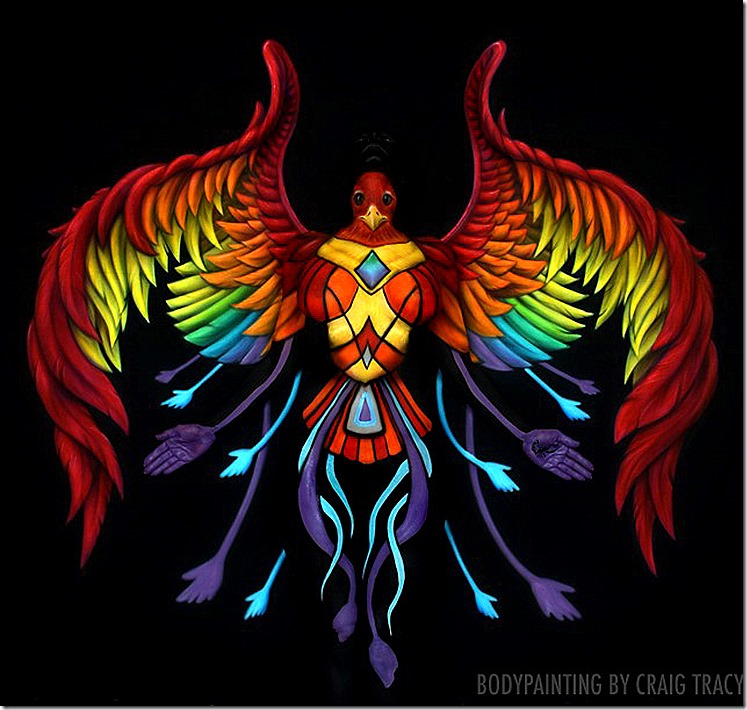 phoenix(истинная природа) phoenix,истинная природа,Bodypainting, Bodypainting by Craig Tracy,Боди-арт по Крейг Трейси,роспись по телу,картины,обнажонная натура