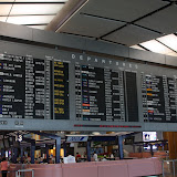 Departure board at Changi International Airport