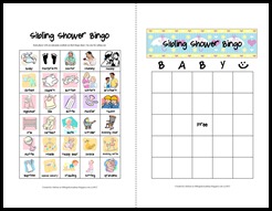 Sibling Shower Bingo Cards - mini Sibling Shower Bingo Cards - mini