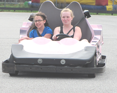 Tony Kent go carts..lily and katie 11