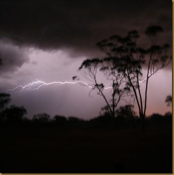 Lightning over Kalgoorie Boulder