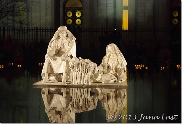 Nativity Scene in front of the Salt Lake Temple