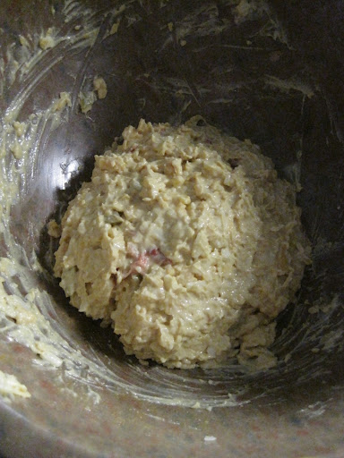 Shavon's pimento cheese all mixed up. Shavon's pimento cheese all mixed up.