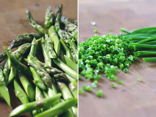Asparagus and chives make a great pair.