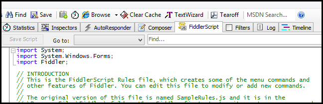 FiddlerScript tab FiddlerScript tab