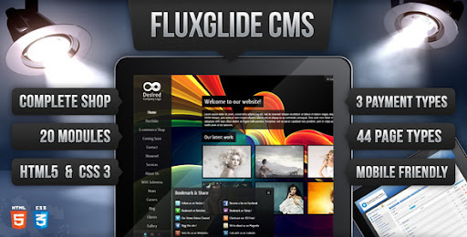 Fluxglide Complete HTML5 Website with Shop and CMS
