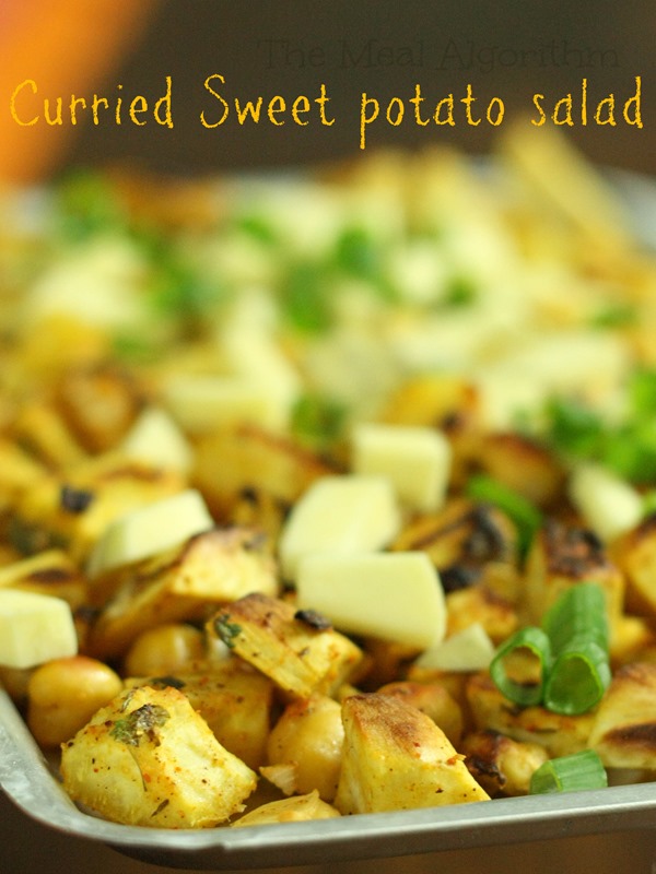 Grilled Sweet-potato with raw mango salad