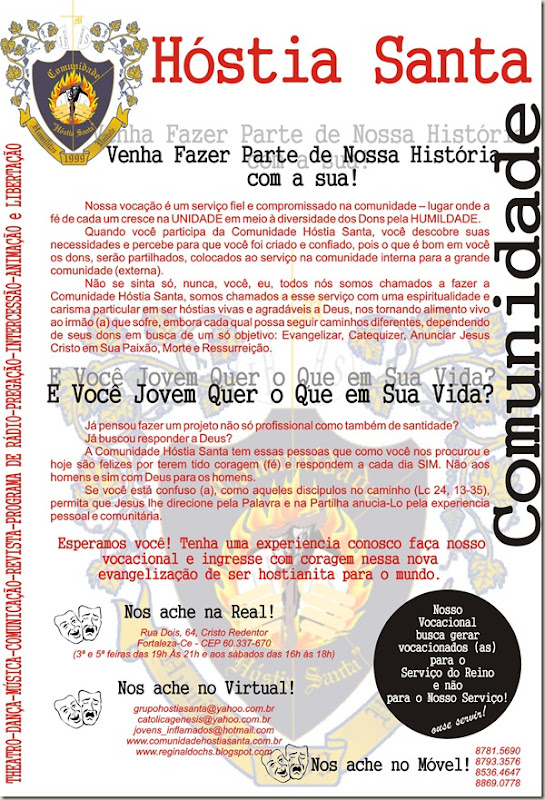 Panfleto promocional CHS 2011