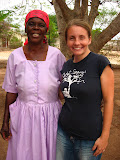 Here's Lora with Kokwana Asah, one of our host grandmothers (Nelson's mother). It's the only time we ever got her to smile for a photo. South Africa - 537.jpg