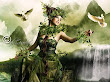 Green Witch And Doves