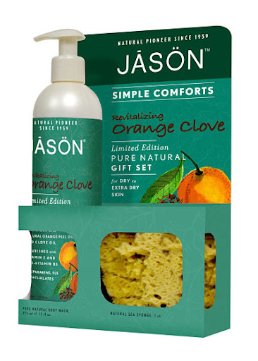 Jason Revitalizing Orange Clove Gift Set with Pure Natural Body Wash & Sponge ($9)