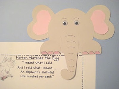 Horton Dr. Seuss Book Mark Horton Dr. Seuss Book Mark
