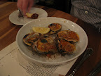 I am usually a raw oyster person, but these roasted ones tasted awfully good.