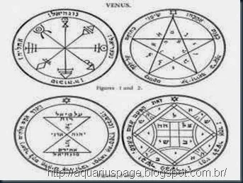 pentagramas sol Vênus e lua