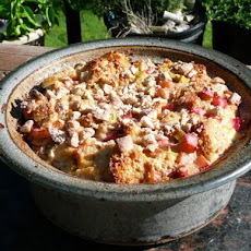 Rhubarb Bread Pudding