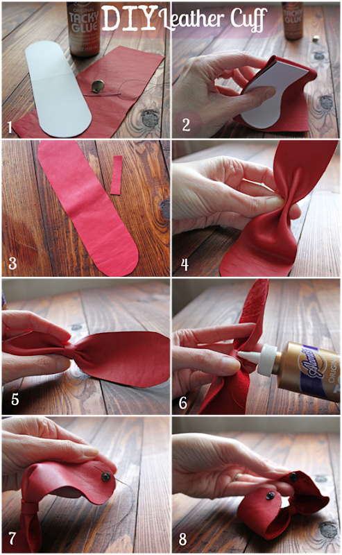 leather cuff bracelet tutorial