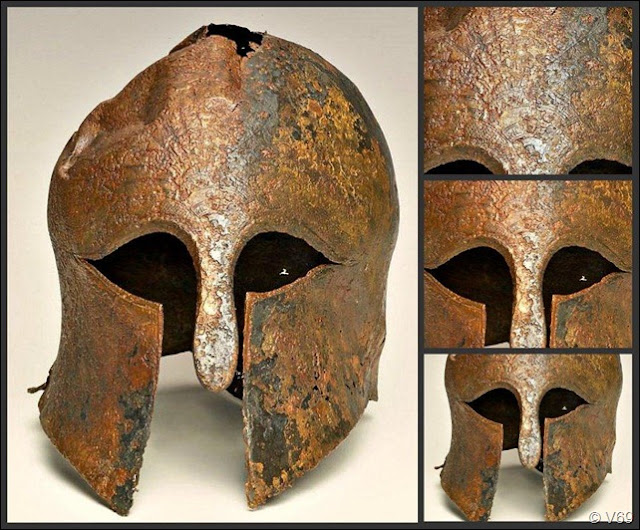 Encontrado capacete de um guerreiro grego de mais de 2.000 anos de Idade