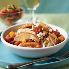 Greek Chicken with Angel Hair Pasta
