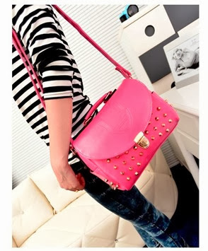 9144 Blue Pink (Harga 178 Ribu) - Material PU Leather Bottom Width 22 Cm Height 19 Cm Thickness 11 Cm Adjustable Long Strap Weight 0.57