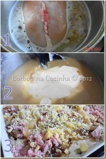 Frango com Creme de Cebola Gratinado Frango com Creme de Cebola Gratinado