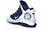 nike lebron 7 ps gr white navy red 1 04 Nike Air Max LeBron VII (7)   White/Navy/Gold Sample Actual Photos