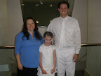 Maryke and her parents. Meredith was having labor pains during a lot of the day.