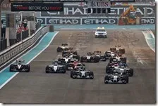 La partenza del gran premio di Abu Dhabi 2014