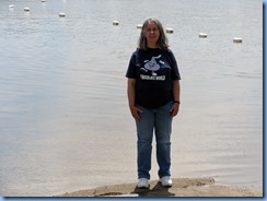 4906 Laurel Creek Conservation Area - Karen at beach on Laurel Reservoir 4906 Laurel Creek Conservation Area - Karen at beach on Laurel Reservoir