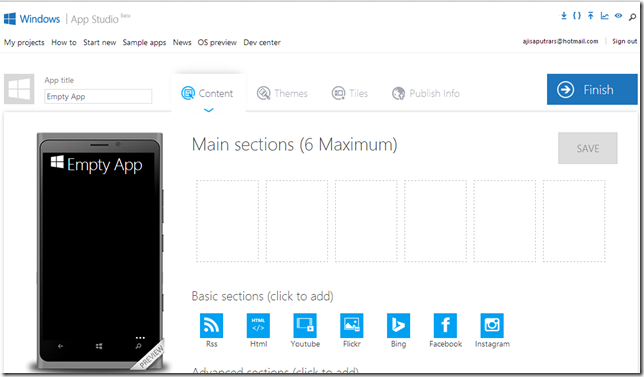 Mengisi Konten dengan Windows App Studio Mengisi Konten dengan Windows App Studio