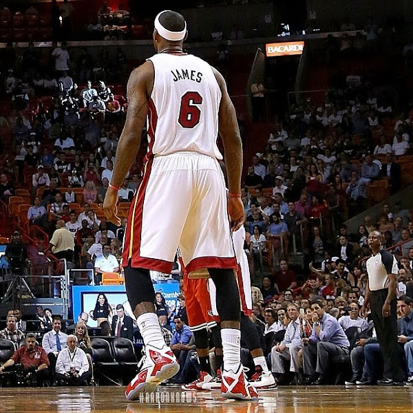 LBJ Debuts LEBRON 11 Home PE But Goes Back to 108217s after 1st Timeout