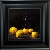 Framed Bottle and lemons