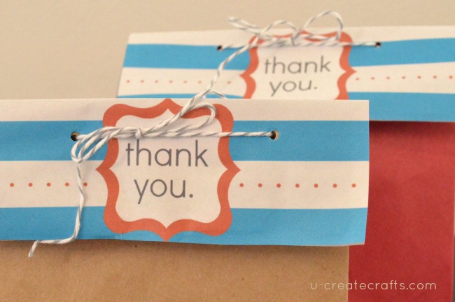 Free Printable Thank You Bag Toppers