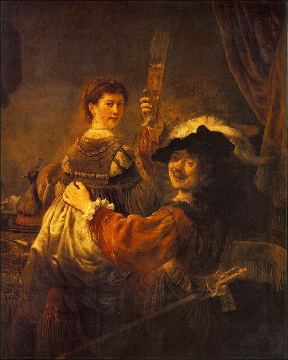 Rembrandt, Le peintre et Saskia 1635 Rembrandt, Le peintre et Saskia 1635