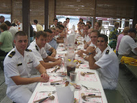 Midshipman at the Crab Claw restaurant.